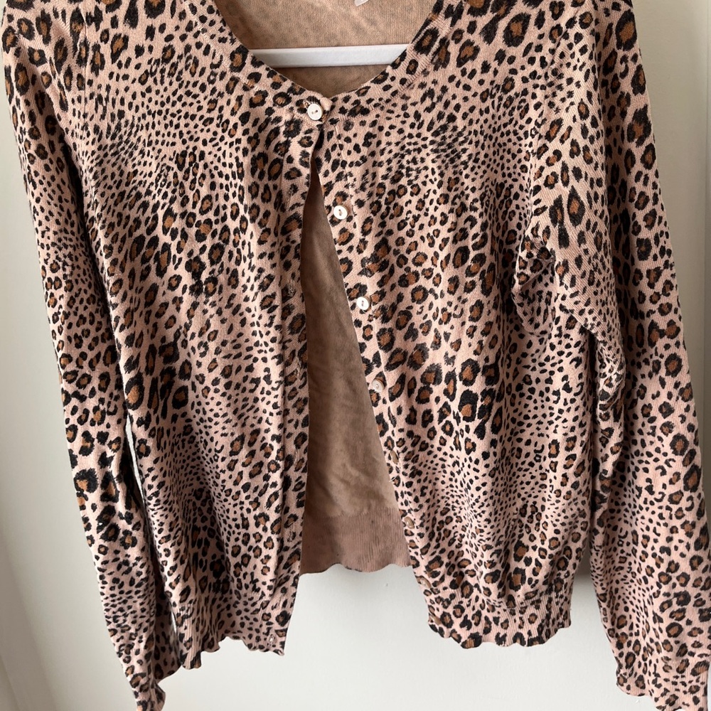 Mocha Brown Leopard Print Button Up Long Sleeve